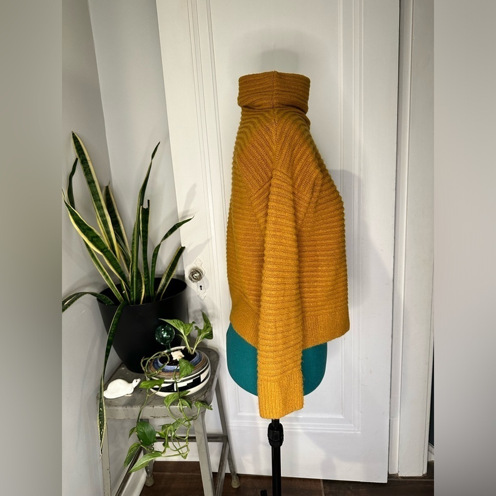 Madewell mustard ribbed mock neck sweater XXS - Picture 5 of 10